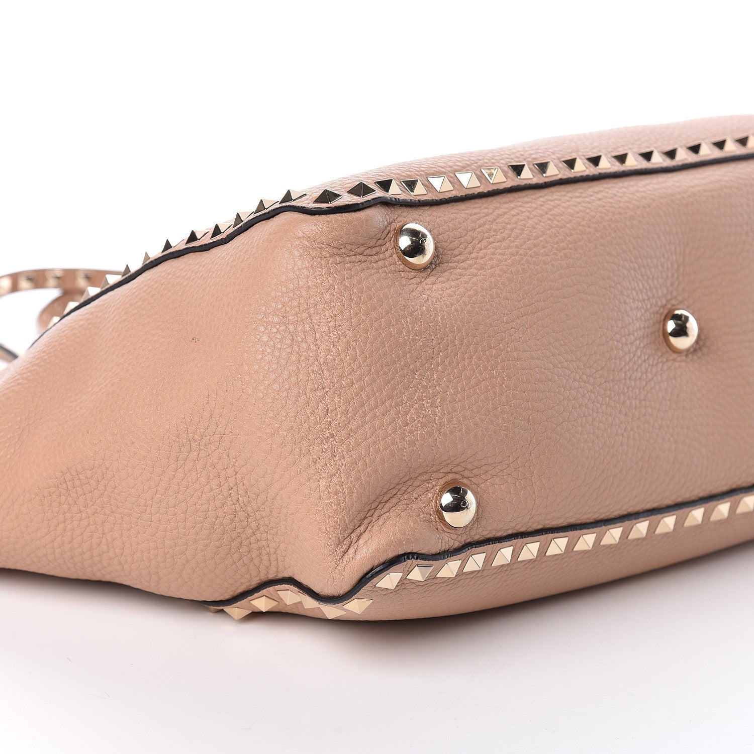 Valentino Garavani Pebbled Calfskin Medium Rockstud Tote Skin Sorbet 8 of 10