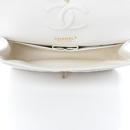 Chanel Caviar Quilted Medium Double Flap White 5 of 12