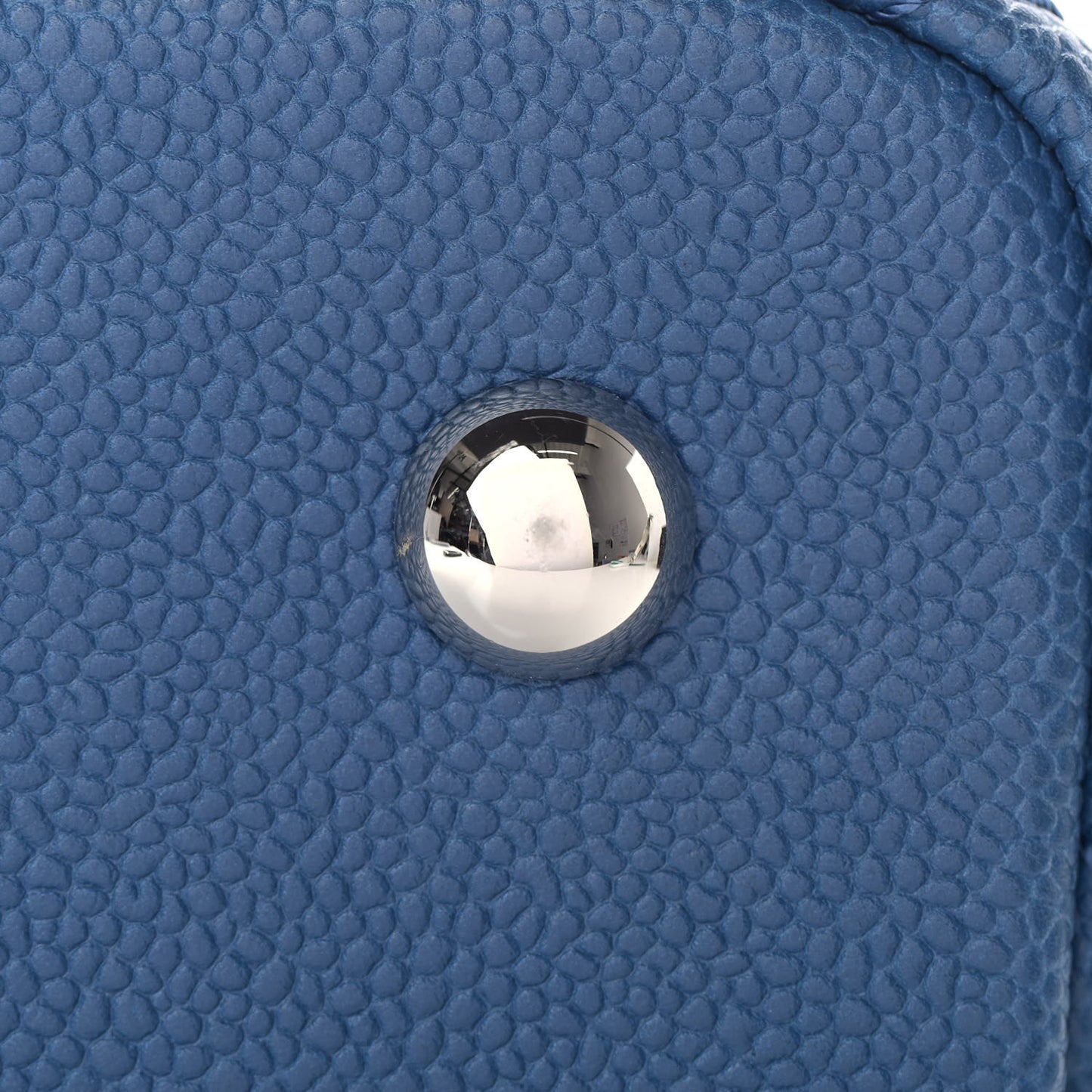 Grained Calfskin Quilted Small Daily Shopping Tote Blue