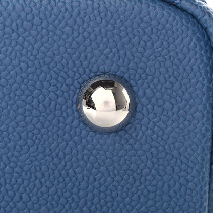 Chanel Grained Calfskin Quilted Small Daily Shopping Tote Blue 12 of 12