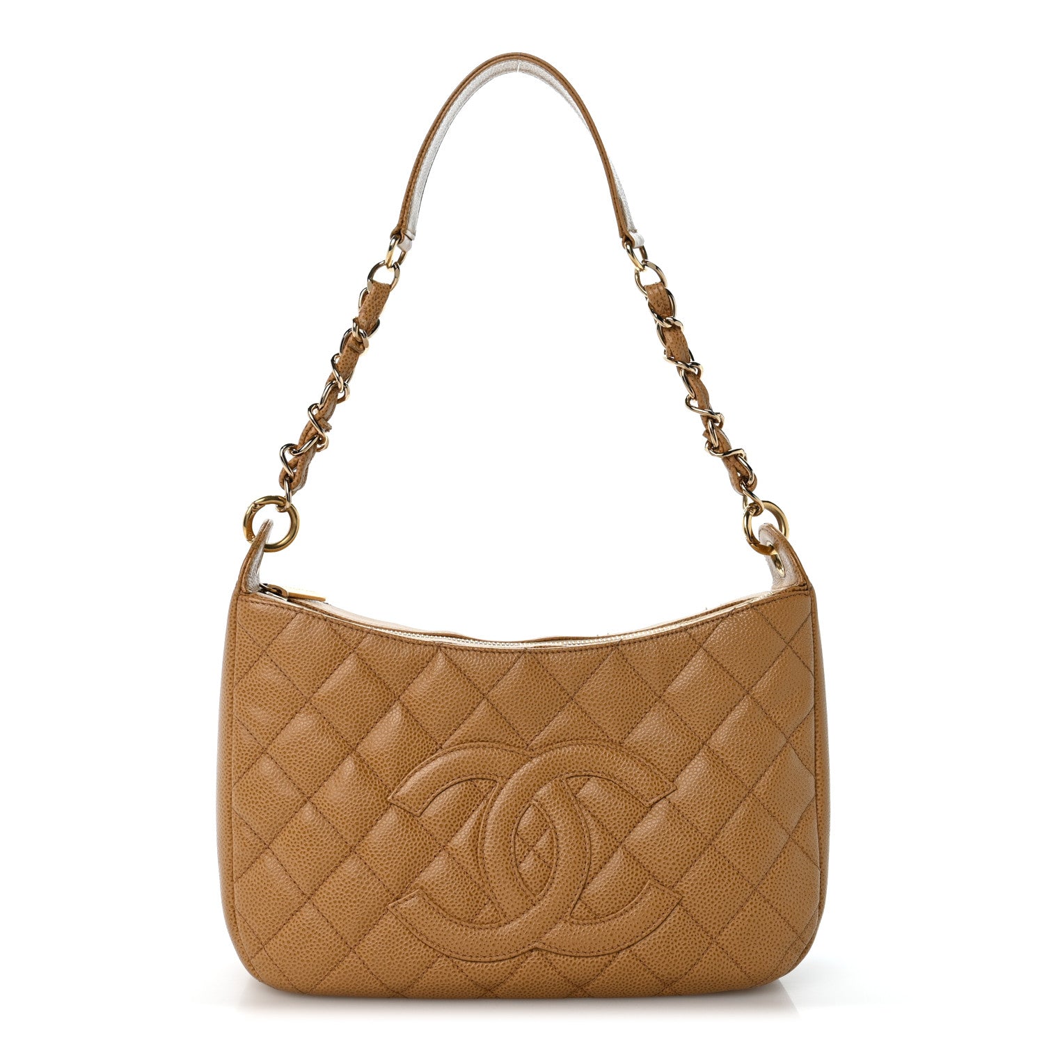 Chanel Caviar Quilted Timeless CC Shoulder Bag Beige 1 of 14
