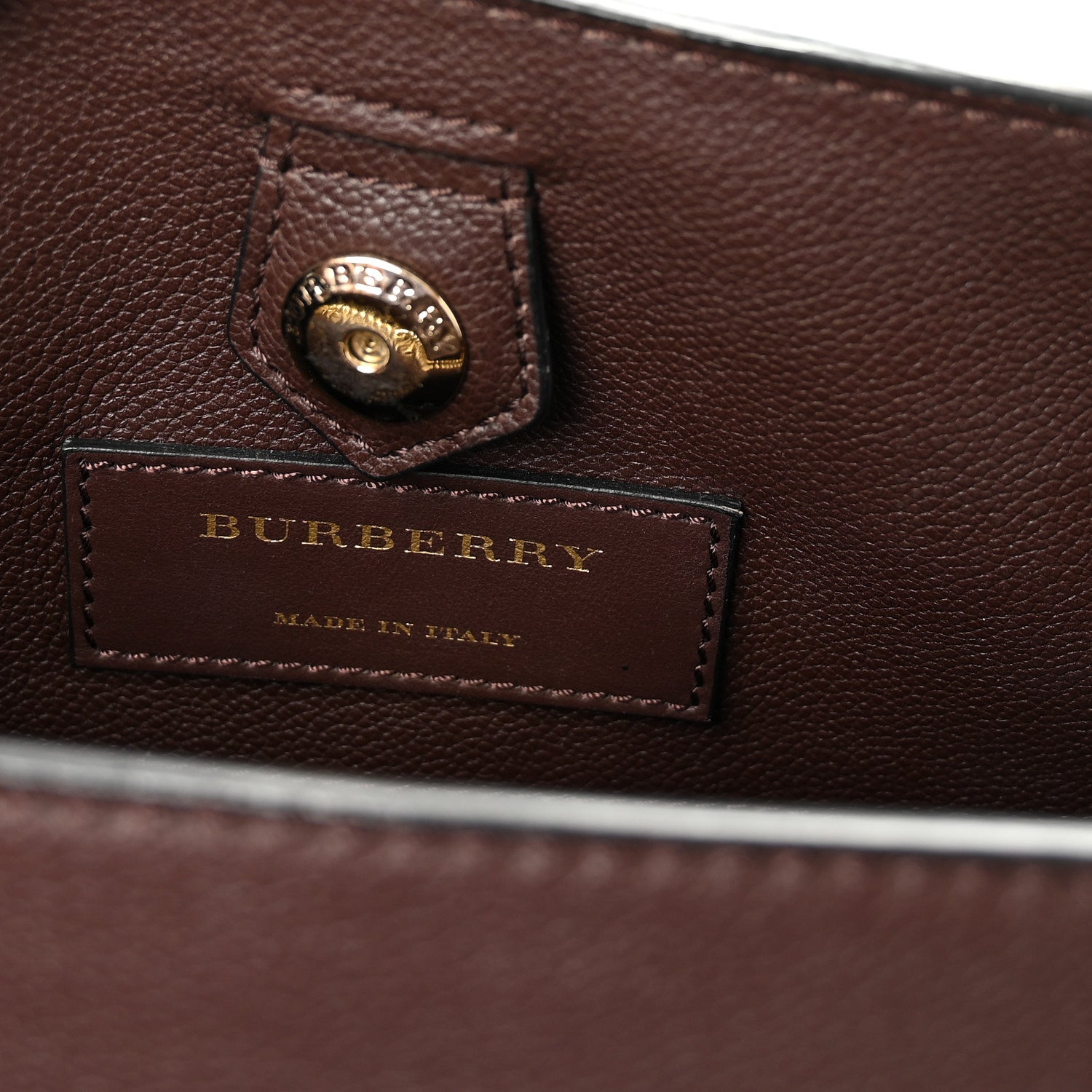 Burberry Grainy Calfskin Snakeskin Small Milton Satchel Brown