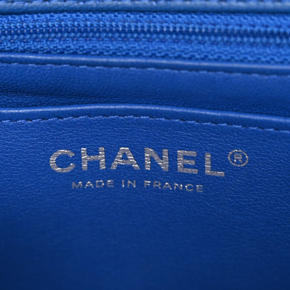 Chanel Tweed Quilted Mini Rectangular Flap Blue White Green 6 of 10