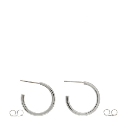 Tiffany Sterling Silver 1837 Small Narrow Hoop Earrings 3 of 4