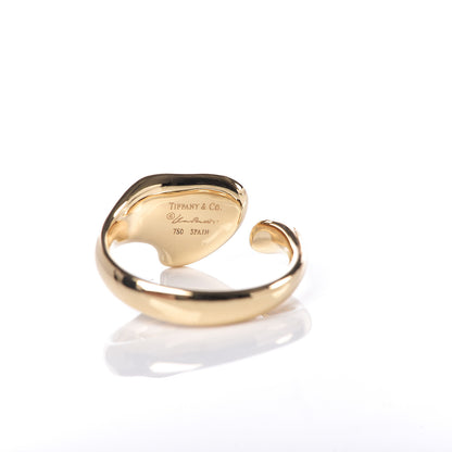 Tiffany 18K Yellow Gold Elsa Peretti Full Heart Ring 50 5.25 5 of 5