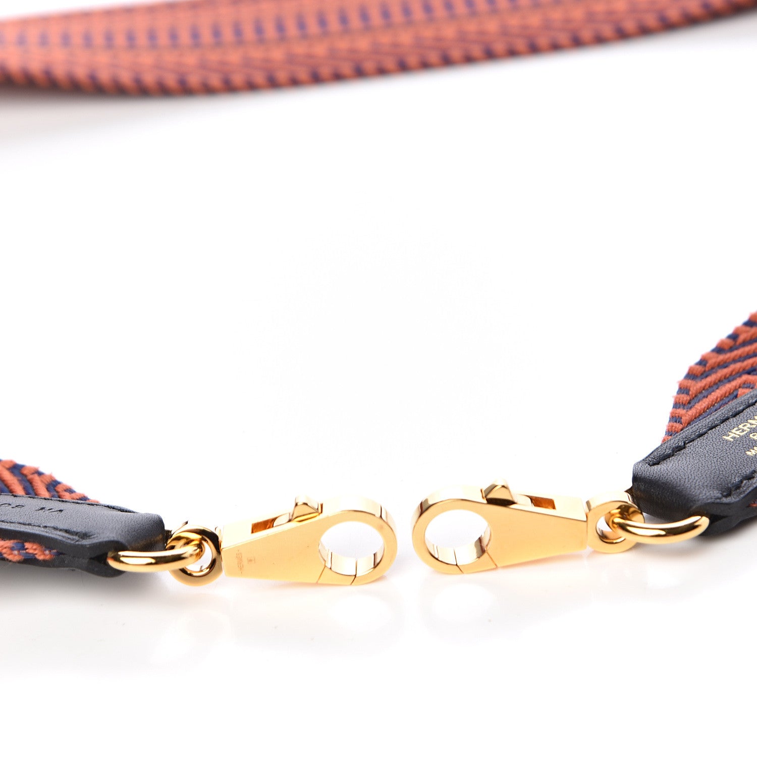 Hermes Toile Swift 50mm Sangle Cavale Shoulder Strap Bleu Indigo Terre Battue Black 5 of 6