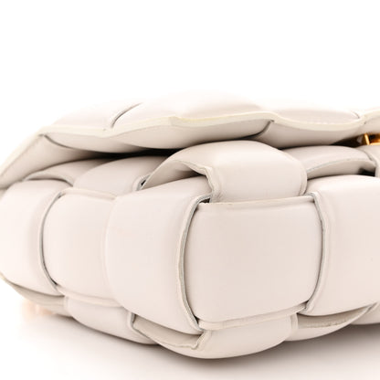 Bottega Veneta Lambskin Maxi Intreccio Padded Chain Cassette Crossbody Bag White 9 of 11
