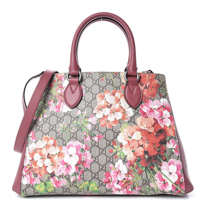 Gucci Soft GG Supreme Monogram Blooms Top Handle Bag Beige Multicolor Dry Rose 1 of 9