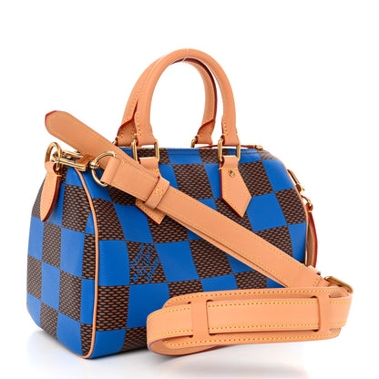 Louis Vuitton Damier Pop Speedy Bandouliere 25 Blue 3 of 10
