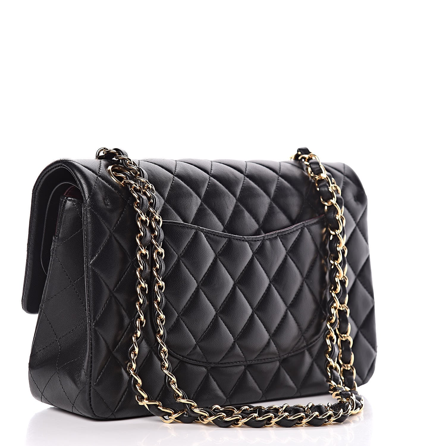 Chanel Lambskin Quilted Medium Double Flap Black 3 of 16