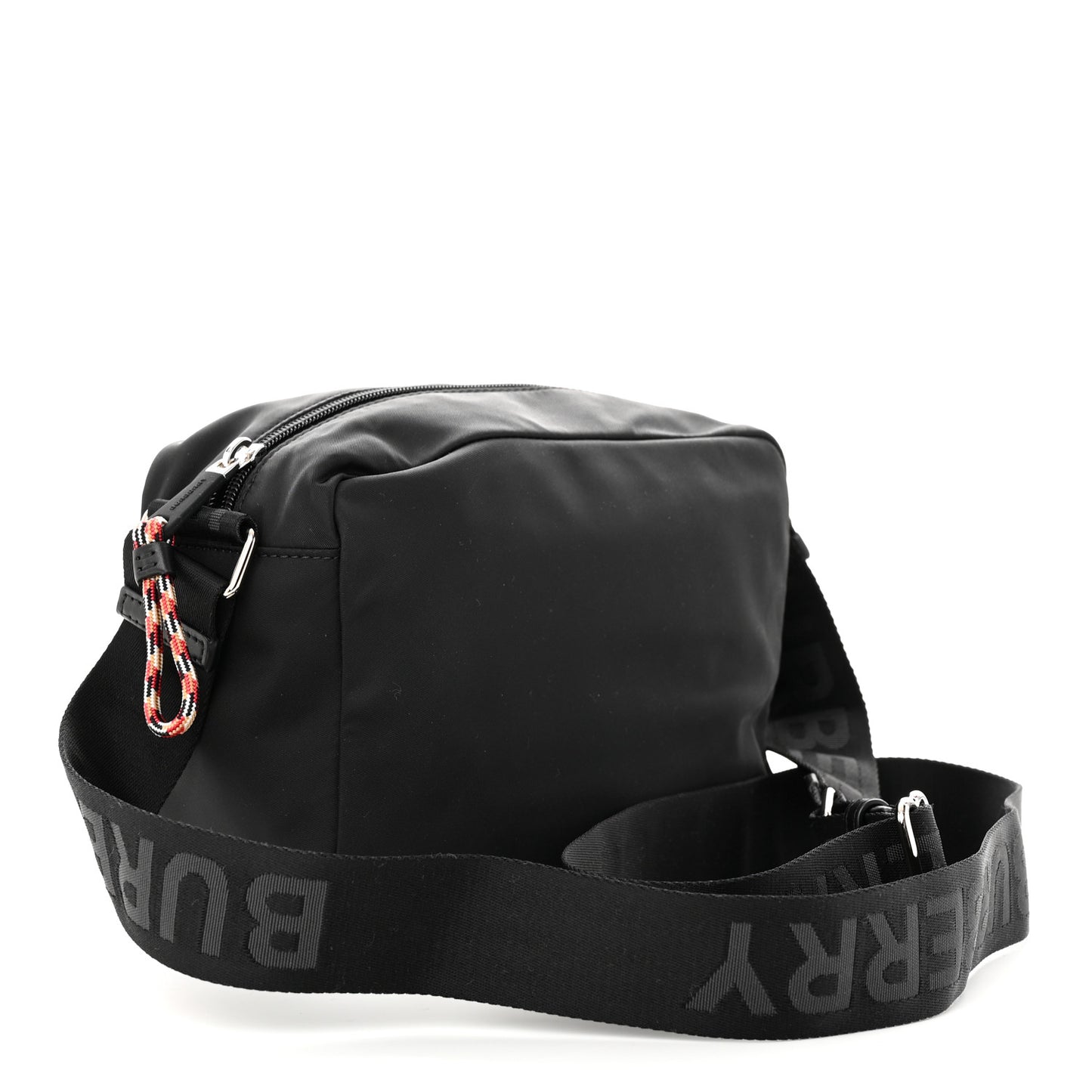 Nylon Logo Detail Crossbody Bag Black