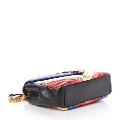 Saint Laurent Metallic Calfskin Matelasse Chevron Monogram Medium College Satchel Multicolor 3 of 8