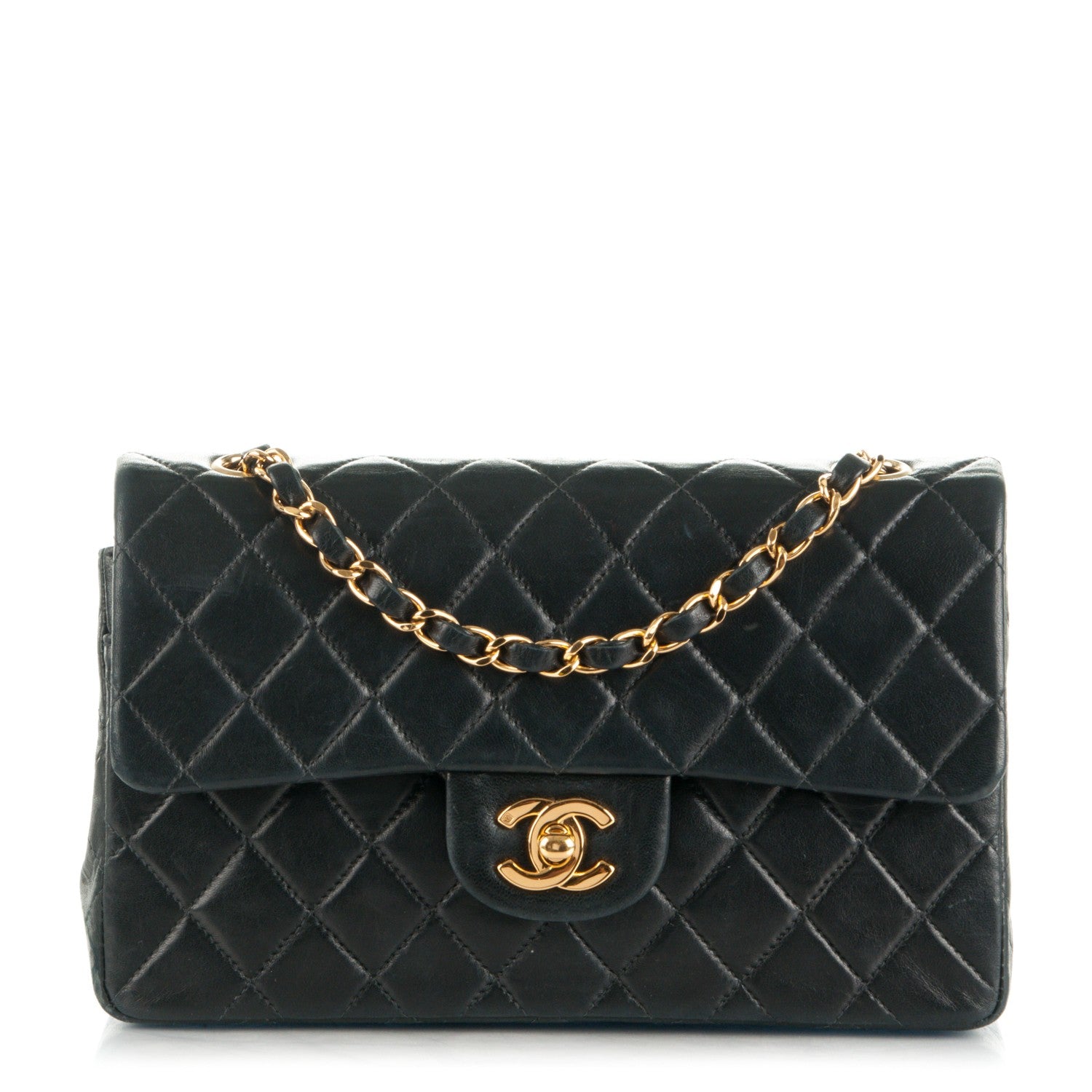 Chanel Lambskin Quilted Small Double Flap Black 1 of 9