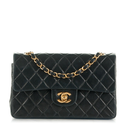 Chanel Lambskin Quilted Small Double Flap Black 1 of 9