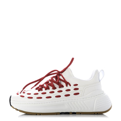 Bottega Veneta Calfskin Speedster Sneakers 37 White Bright Red 1 of 13