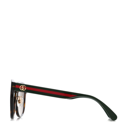 Gucci Acetate Round Eye GG Web Sunglasses GG0854SK Havana 3 of 7