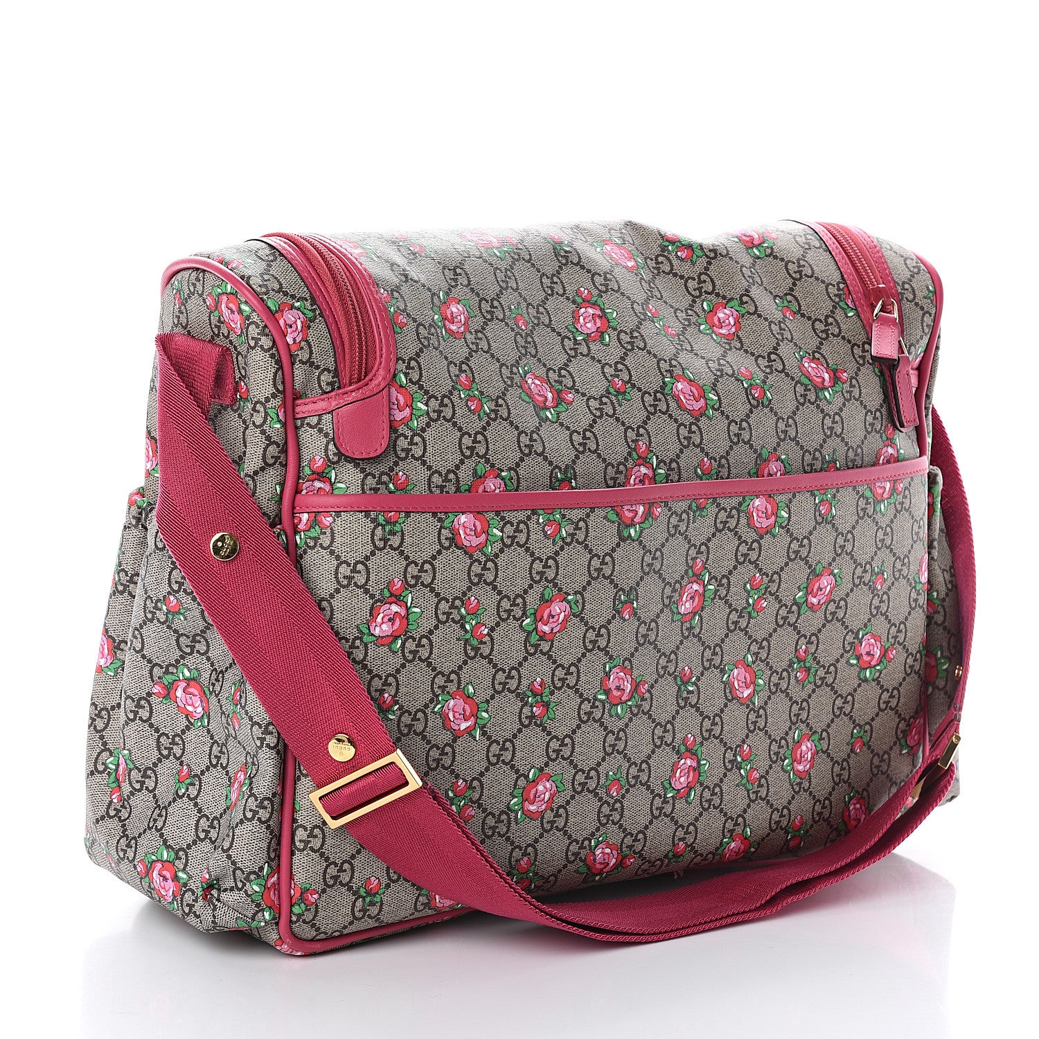 Gucci GG Supreme Monogram Rose Bud Diaper Bag Pink 2 of 8