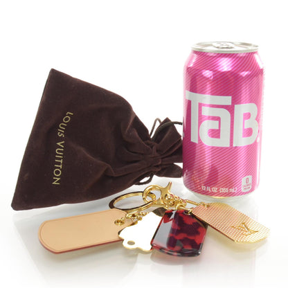 Louis Vuitton Monogramouflage Bag Charm Red 2 of 4