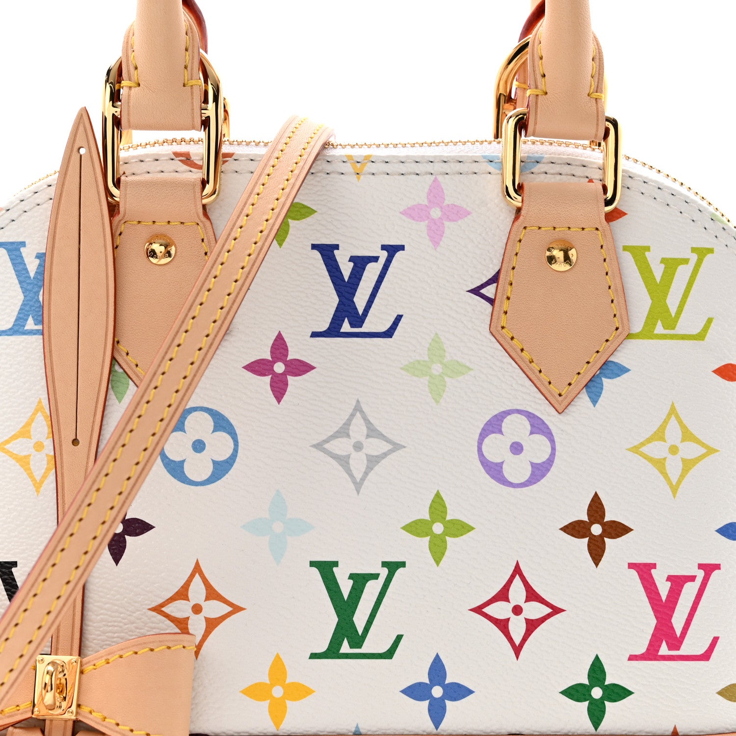 Louis Vuitton LV x TM Monogram Multicolor Alma BB White 8 of 10