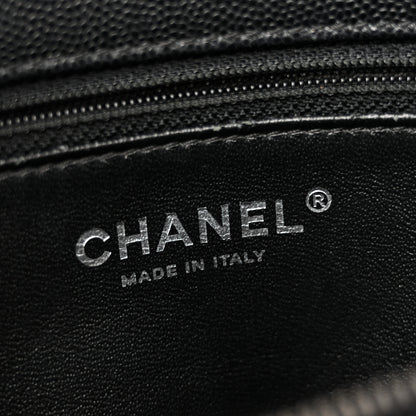 Chanel Caviar Lizard Embossed Quilted Small Coco Handle Flap Black 6 of 15