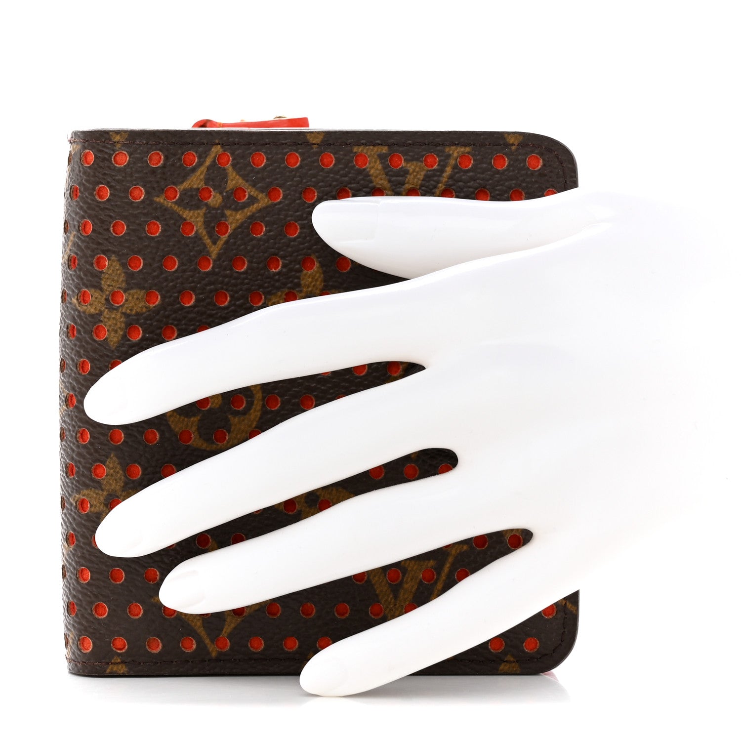 Louis Vuitton Monogram Perforated Compact Zipped Wallet Orange 2 of 11