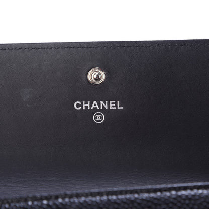 Chanel Caviar Timeless CC Large Gusset Flap Wallet Black 6 of 8