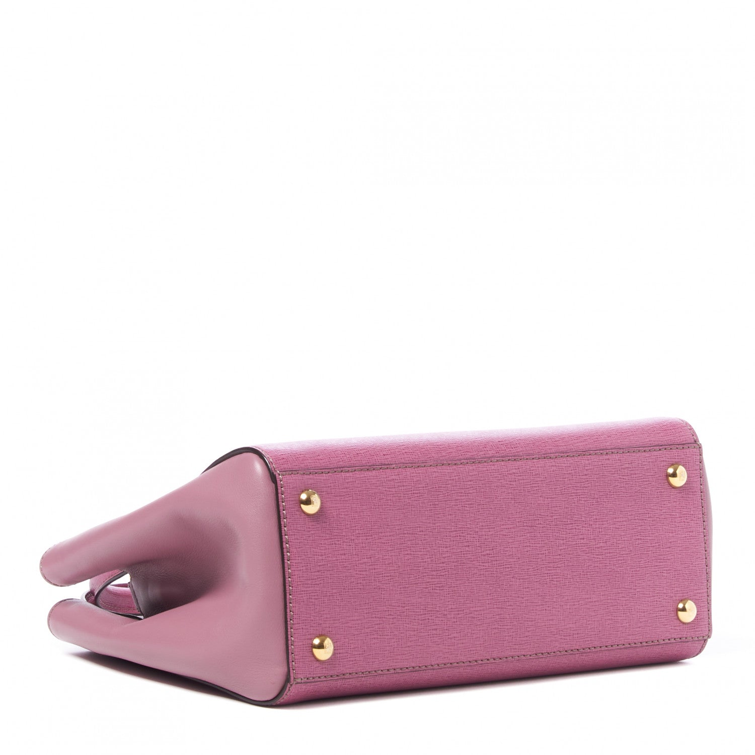 Fendi Vitello Elite Flamingo Petite 2Jours Tote Lilla Glicine 3 of 8