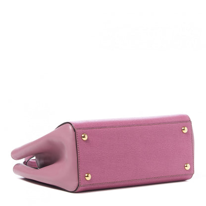 Fendi Vitello Elite Flamingo Petite 2Jours Tote Lilla Glicine 3 of 8