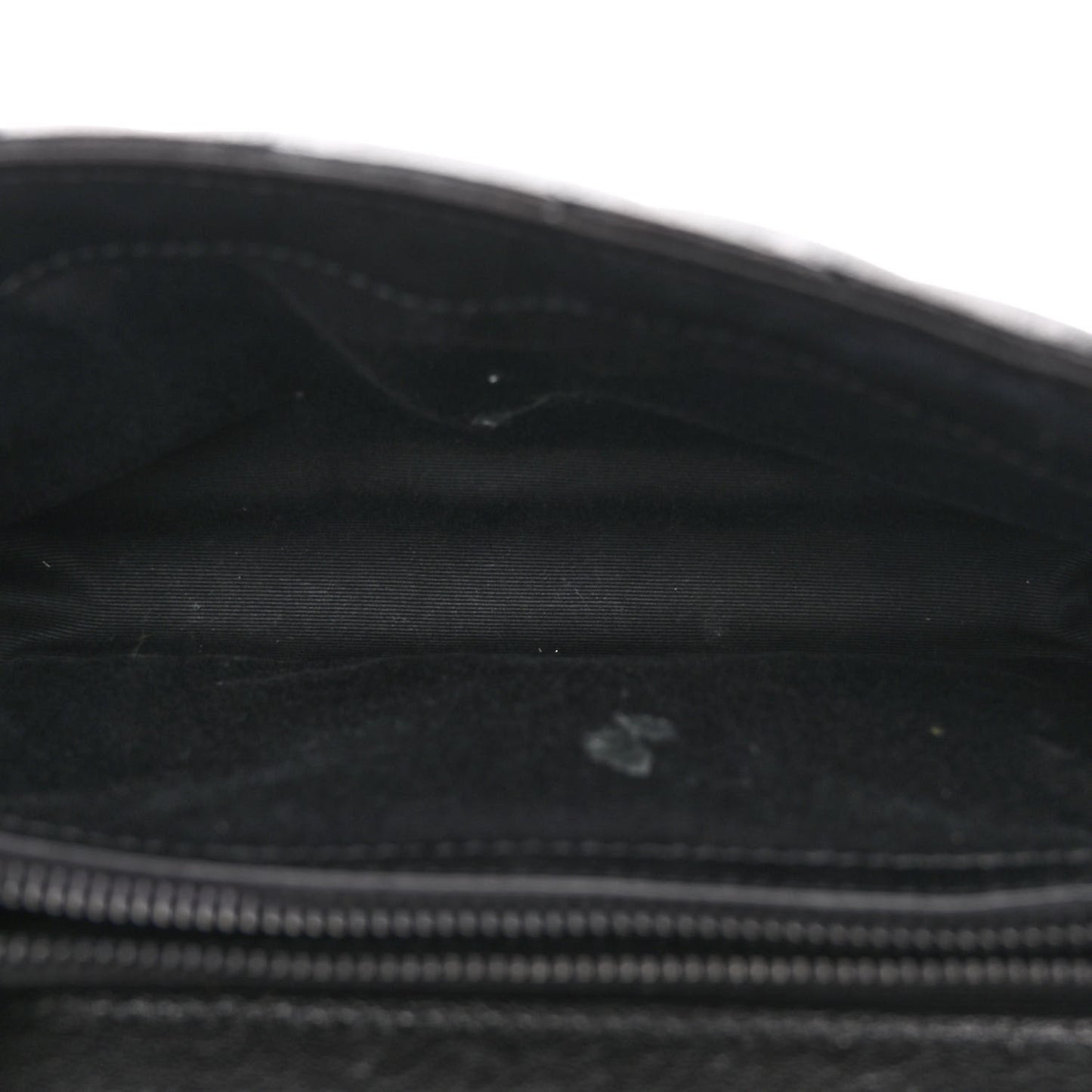 Sheepskin Matelasse Chevron Monogram Monochrome Medium College Bag Black