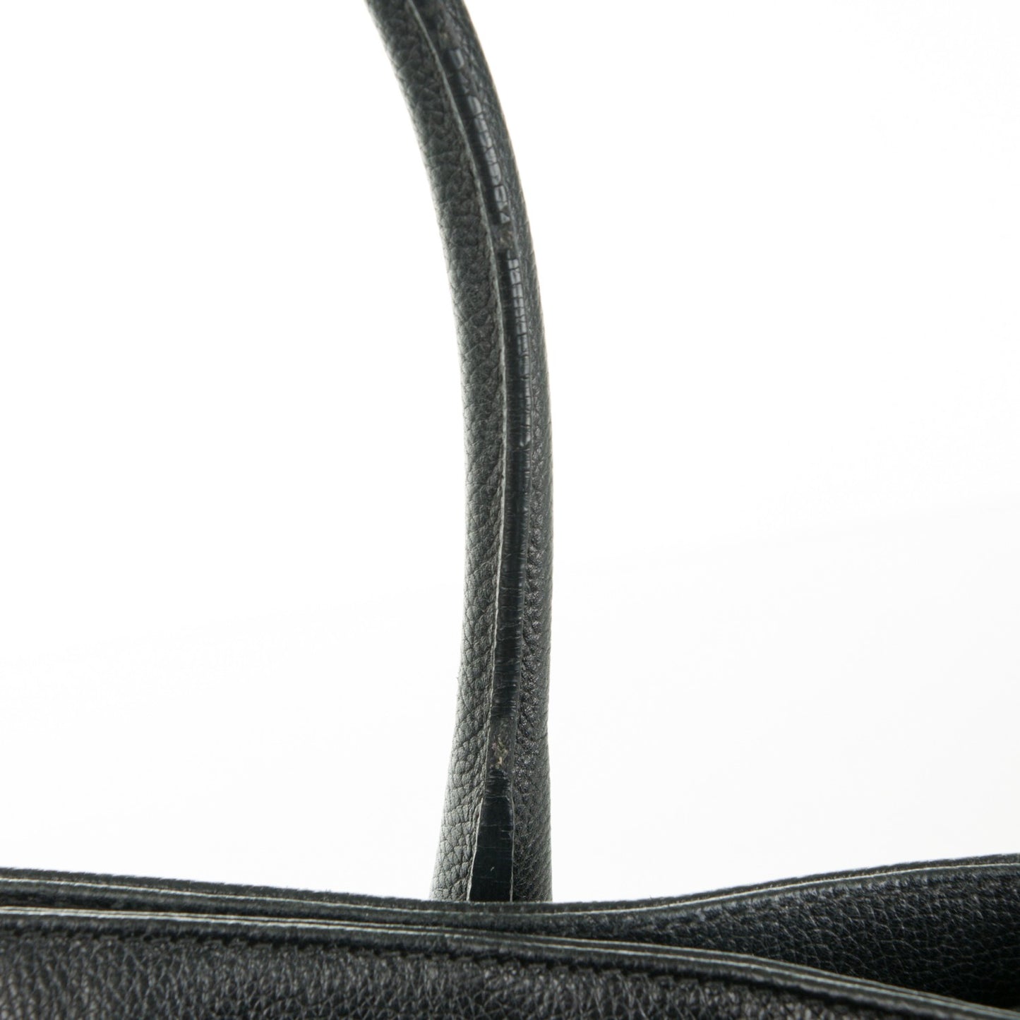 Calfskin Cerf Executive Shopper Tote Black