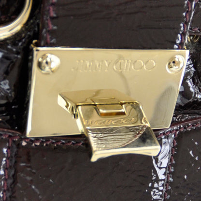 Jimmy Choo Crushed Patent Riki Burgundy 7 of 9