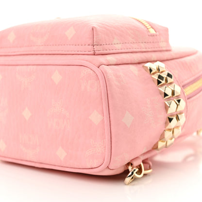 MCM Visetos Side Stud X-Mini Stark Bebe Boo Backpack Soft Pink 9 of 9