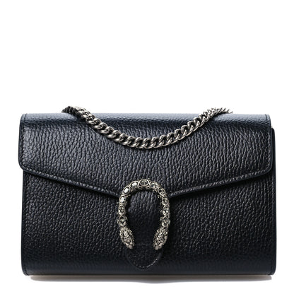 Gucci Calfskin Mini Dionysus Chain Wallet Black 1 of 12