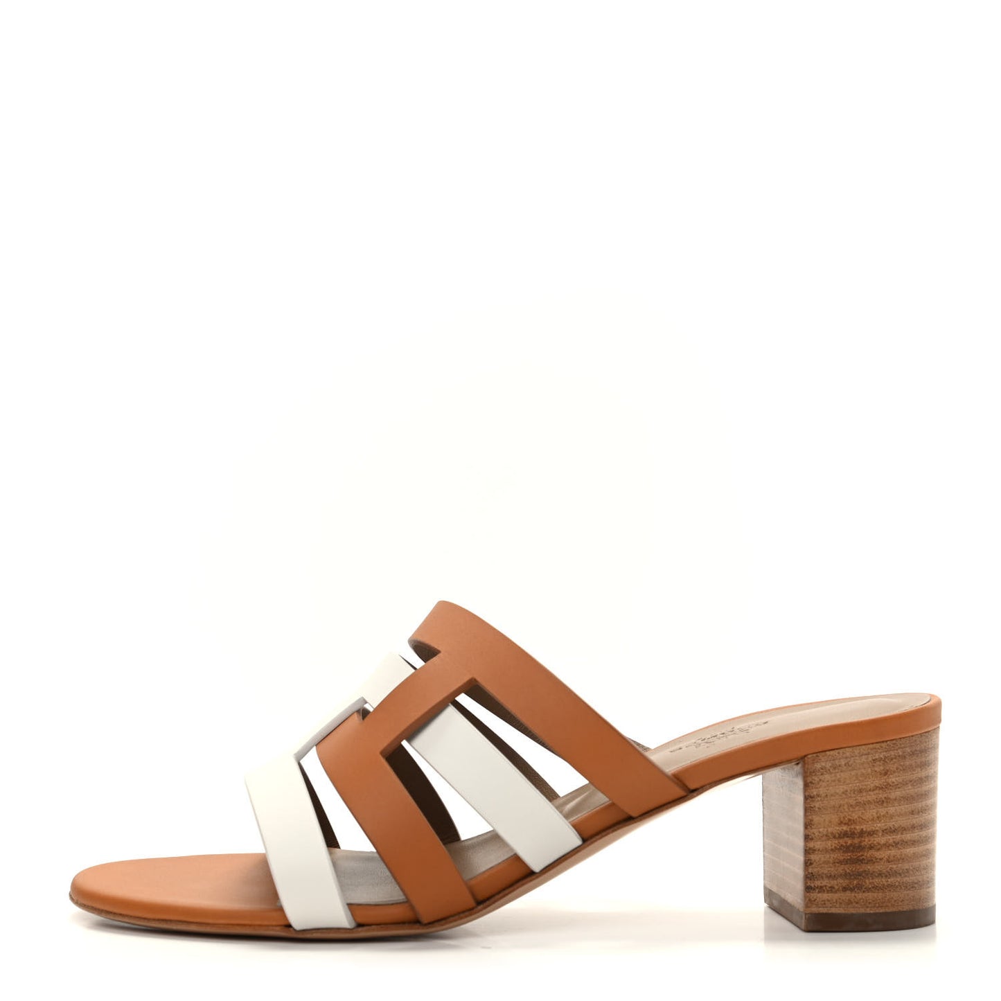 Calfskin Amica Sandals 39.5 White Natural