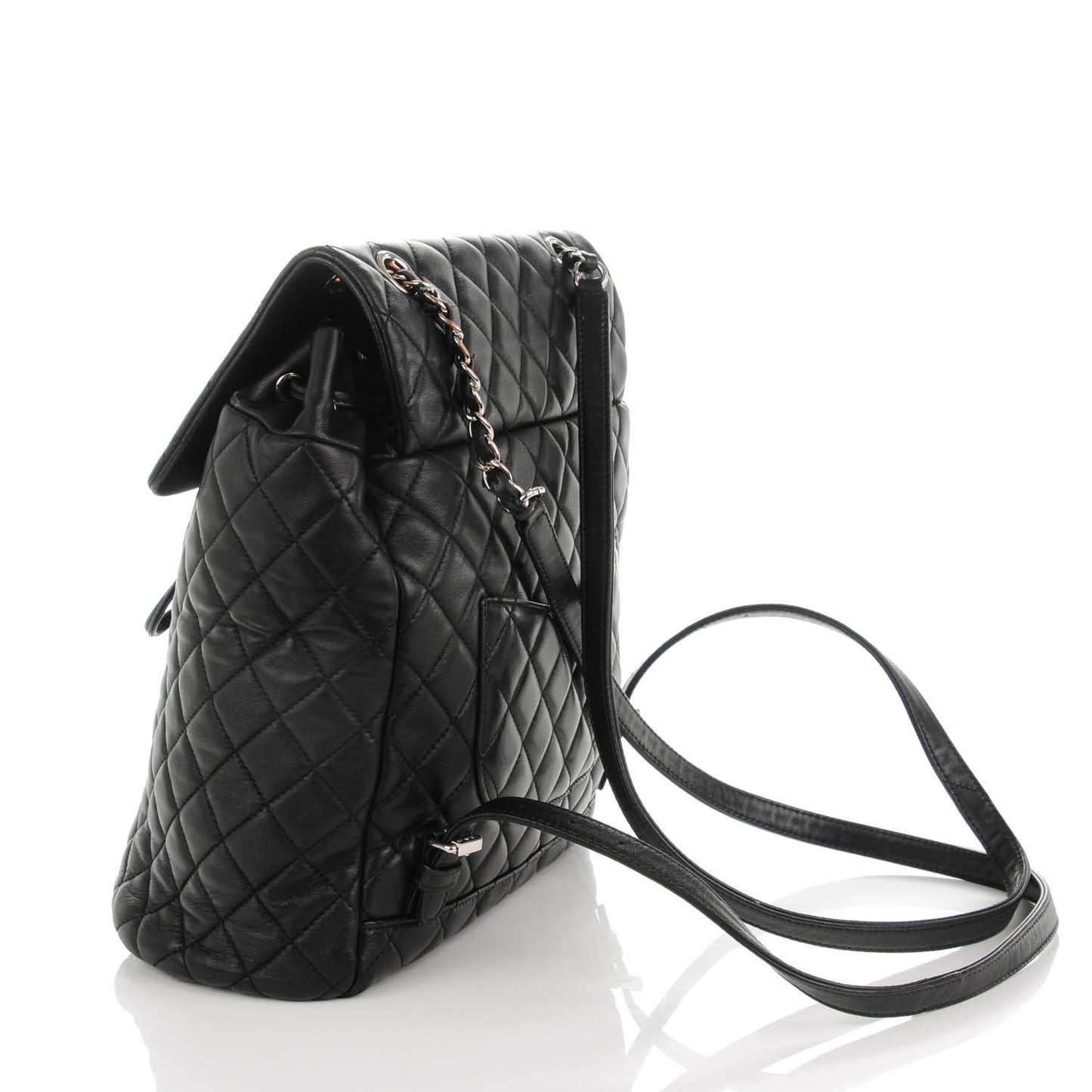 Lambskin Quilted Large Urban Spirit Backpack Black