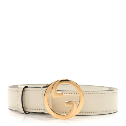 Gucci Ciny Lux Calfskin Blondie 30mm Belt 75 30 Mystic White 1 of 4