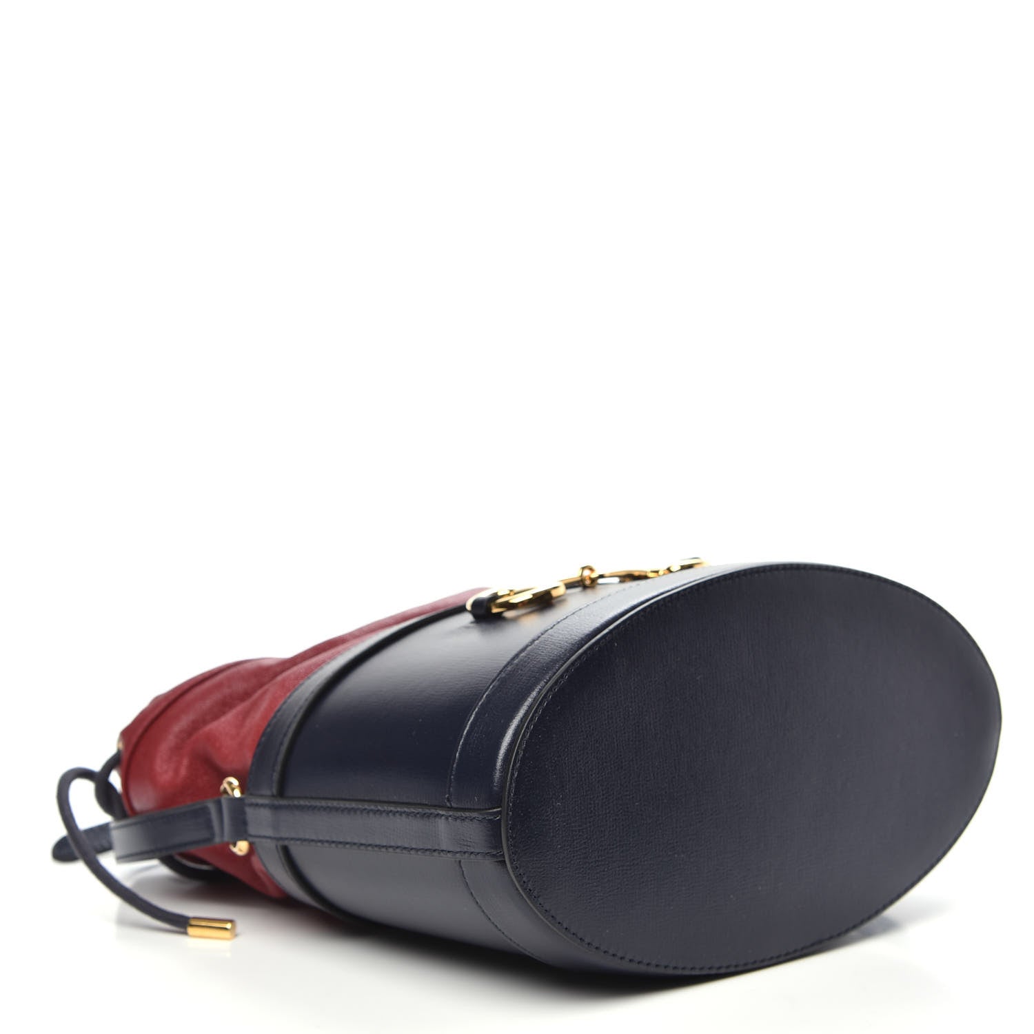 Gucci Azalea Sakai Be Green Calfskin Horsebit 1955 Drawstring Bucket Bag Blue New Cherry Red 4 of 10