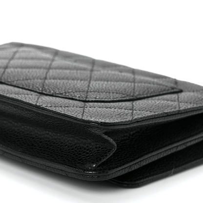 Chanel Caviar Quilted Wallet On Chain WOC Black 10 of 11