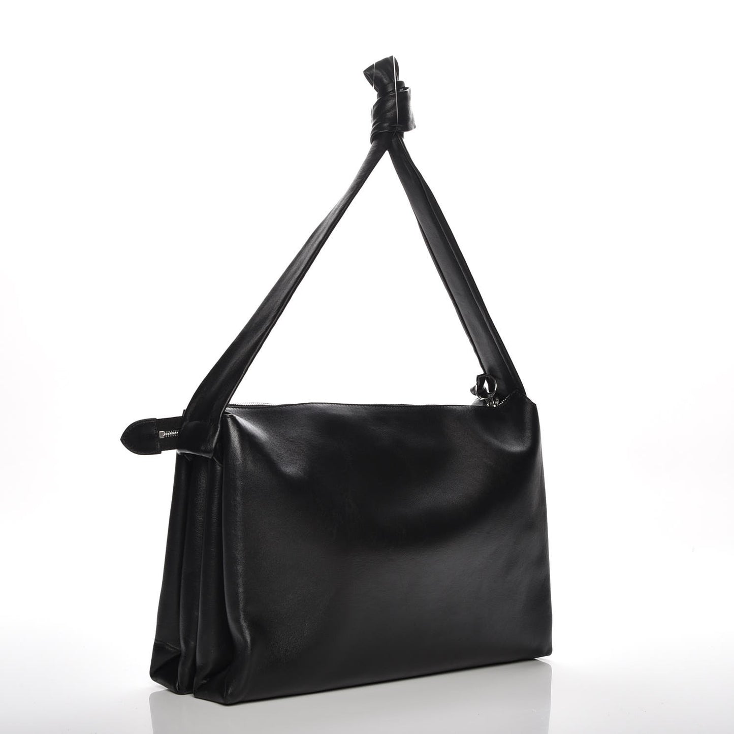 Lambskin Medium Knotted Bag Black