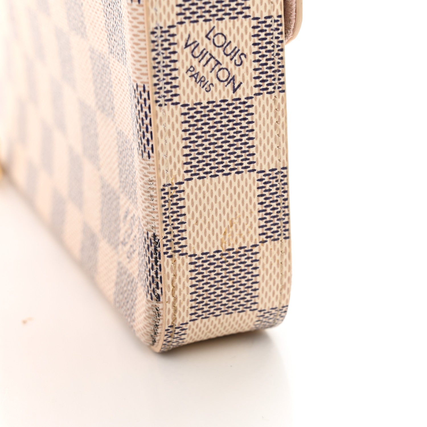 Louis Vuitton Damier Azur Pochette Felicie Chain Wallet Rose Ballerine 12 of 12