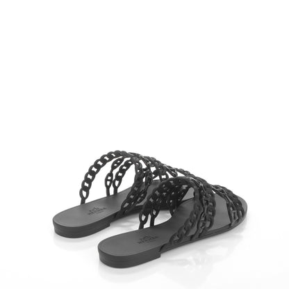 Hermes Chaine d'Ancre Nude Sandals 38 Black 4 of 7