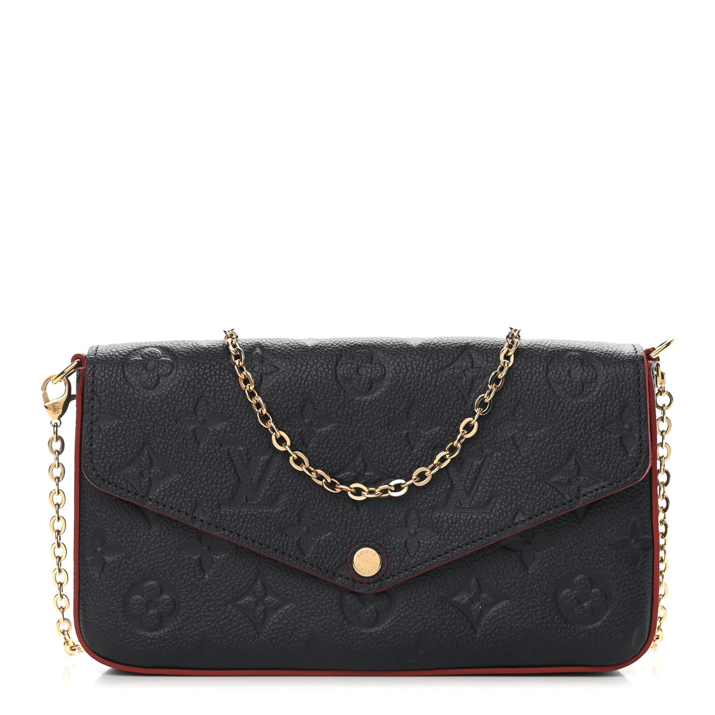 Empreinte Pochette Felicie Chain Wallet Marine Rouge