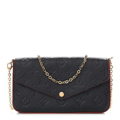 Louis Vuitton Empreinte Pochette Felicie Chain Wallet Marine Rouge 3 of 10