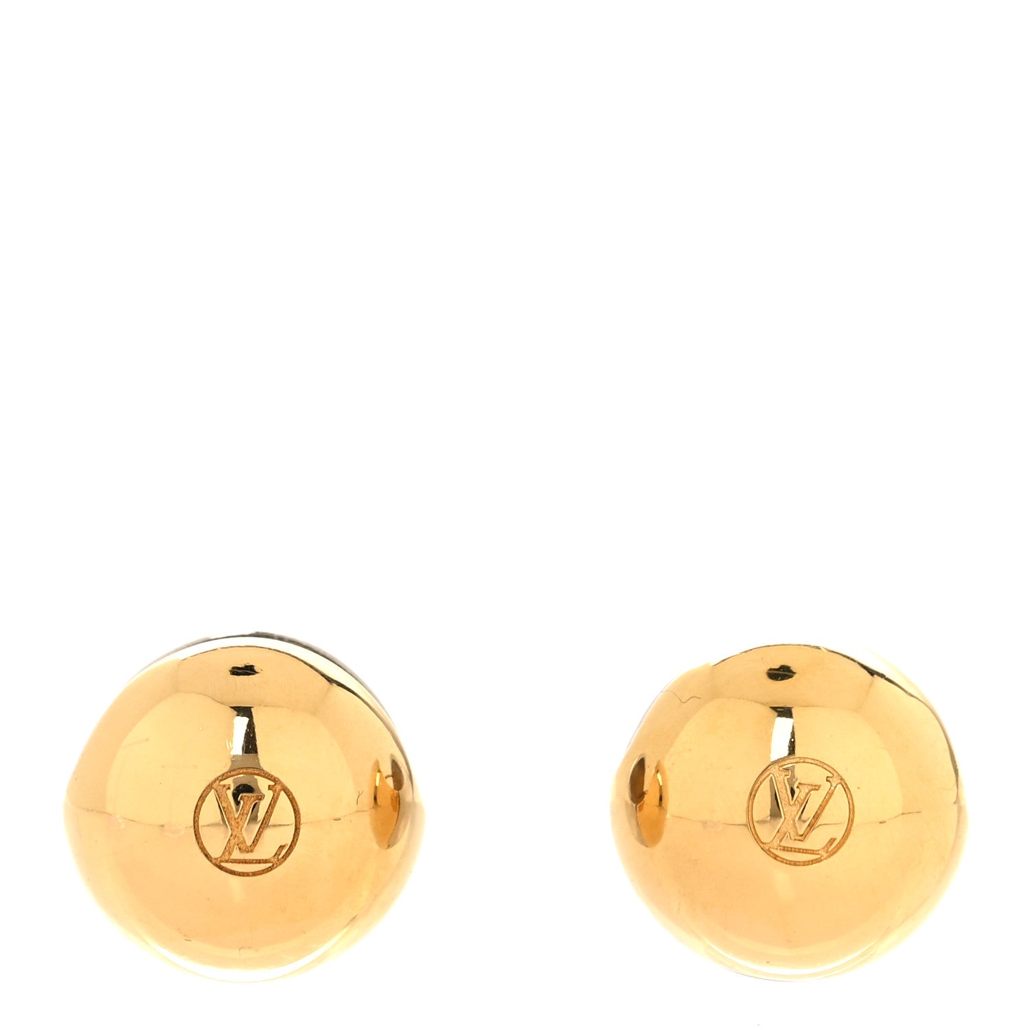 Louis Vuitton Metal Pearl Planete LV Earrings Gold Silver 1 of 10
