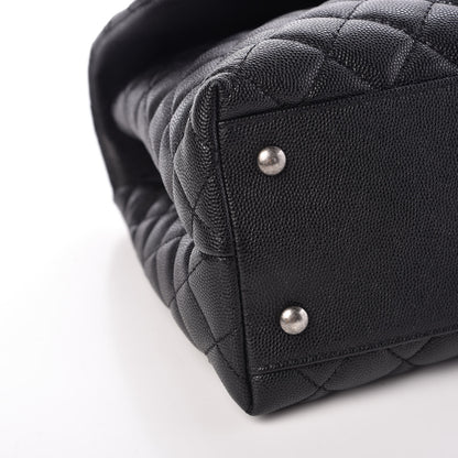 Chanel Caviar Quilted Medium Coco Handle Flap Black 8 of 10