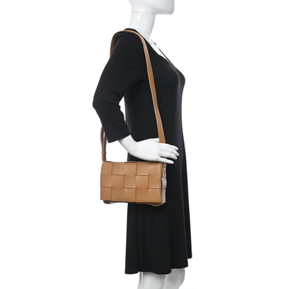 Bottega Veneta Lambskin Maxi Intrecciato Cassette Crossbody Bag Caramel 2 of 10