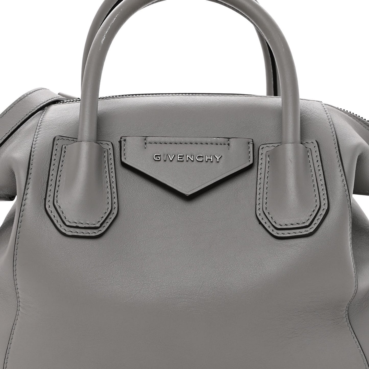 Calfskin Small Soft Antigona Pearl Grey