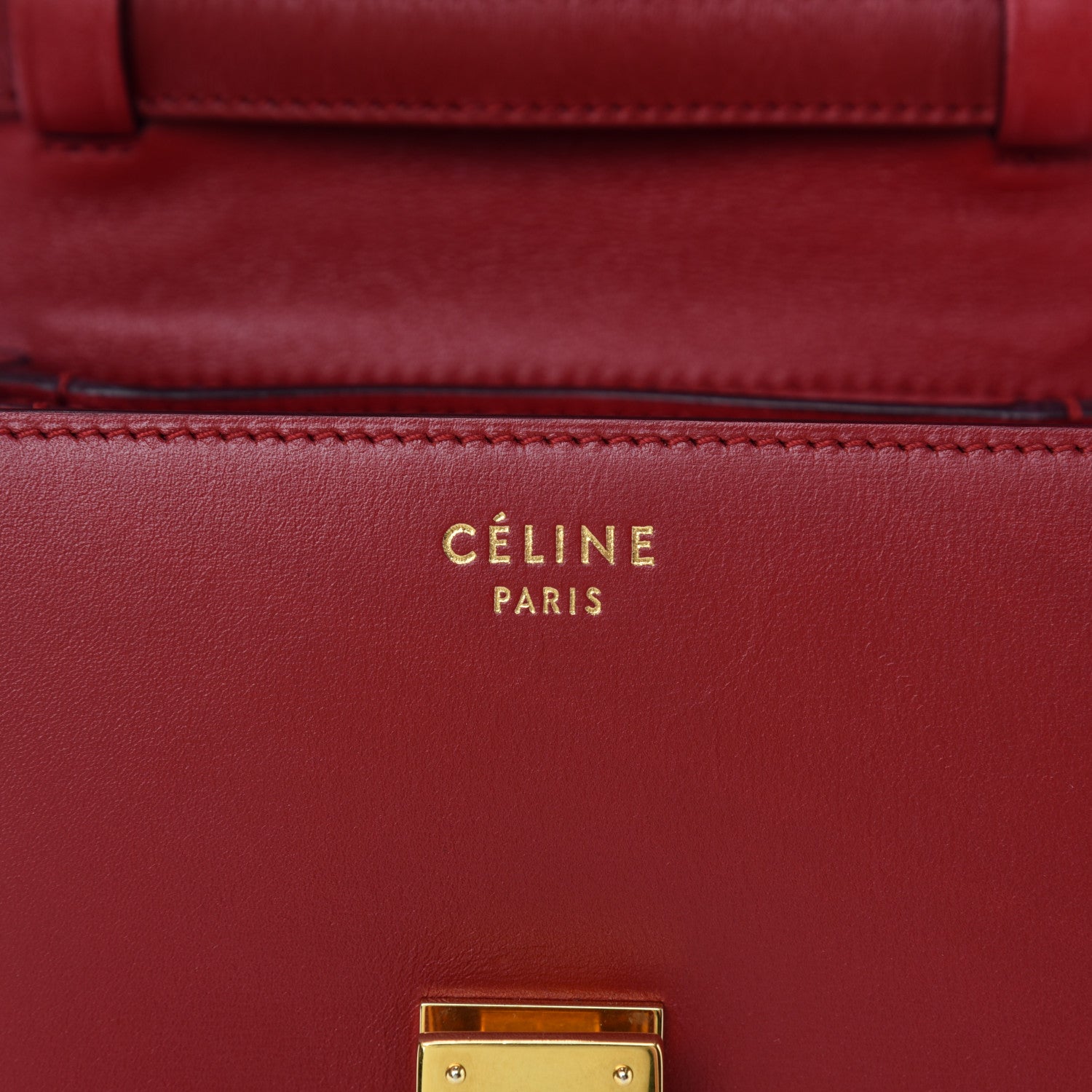Celine Smooth Calfskin Small Classic Box Flap Bag Red 6 of 15