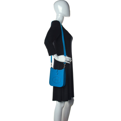 Hermes Taurillon Clemence Evelyne TPM Bleu Frida 2 of 11