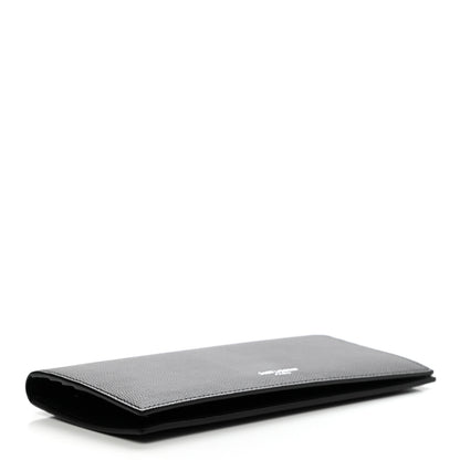 Saint Laurent Grain De Poudre Foldover Logo Wallet Black 4 of 9